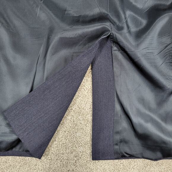 Vintage Burberrys Tuxedo Mens Blue Micro Herringbone Wool 3 Button Formal Suit - Picture 14 of 16